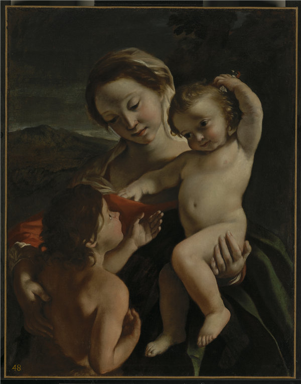 乔瓦尼·兰弗兰科（Giovanni Lanfranco）-麦当娜和婴儿浸信会圣约翰与孩子，意大利，约1630–1632年油画