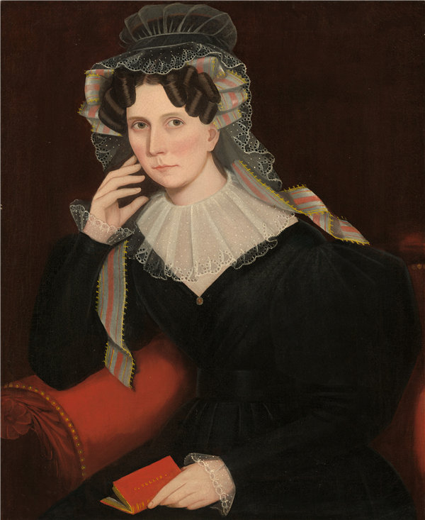 安米·菲利普斯（Ammi Phillips）-简·斯托勒（Jane Storm Teller）1835年油画
