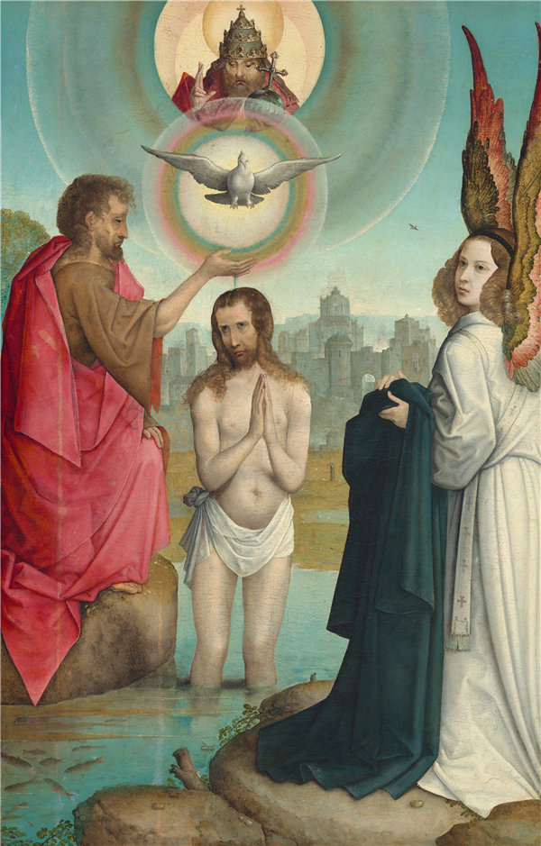 胡安·德·法兰德斯（Juan de Flandes）-基督的洗礼 1508年高清油画