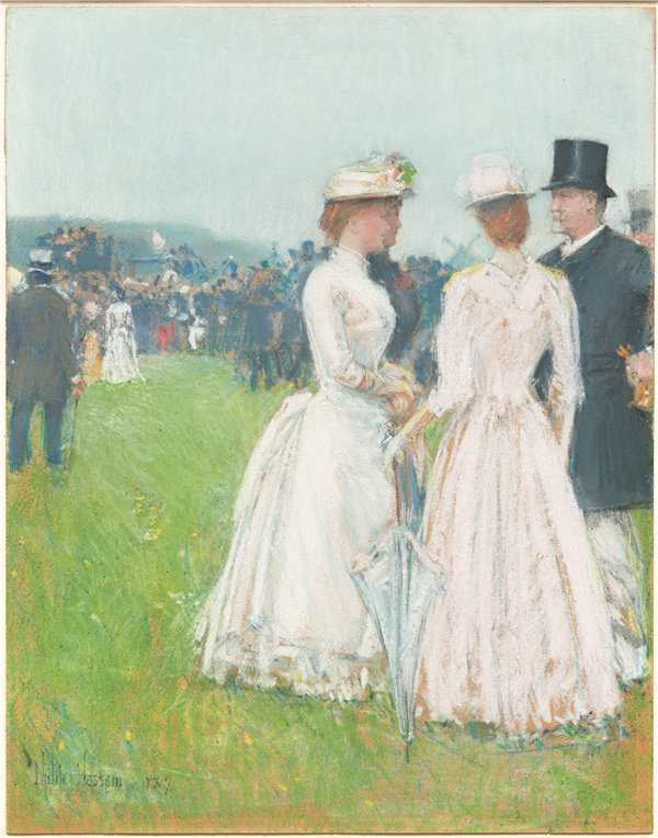 柴尔德·哈萨姆（Childe Hassam）-巴黎大奖赛（在巴黎大奖赛） 1887年油画