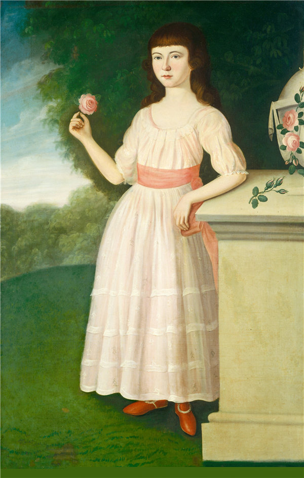 查尔斯·皮尔·波尔克（Charles Peale Polk）-安娜·玛丽亚·坎普斯顿 1790年油画