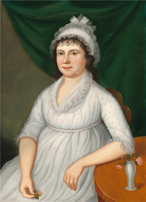 查尔斯·皮尔·波尔克（Charles Peale Polk）-汉娜·莱蒙·柯克伦（托马斯·柯克伦夫人）1802年作品