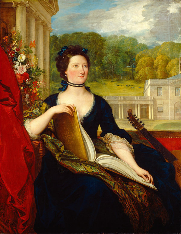 本杰明·韦斯特（ Benjamin West） –玛丽亚·汉密尔顿·贝克福德（威廉·贝克福德夫人）1799年油画