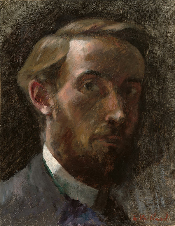 爱德华·维亚尔（Edouard Vuillard）-自画像，年龄21岁油画