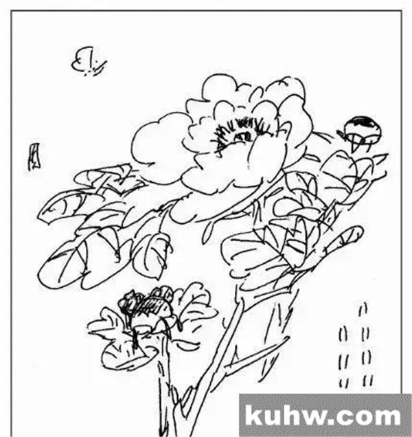 图文教程:写意牡丹的章法