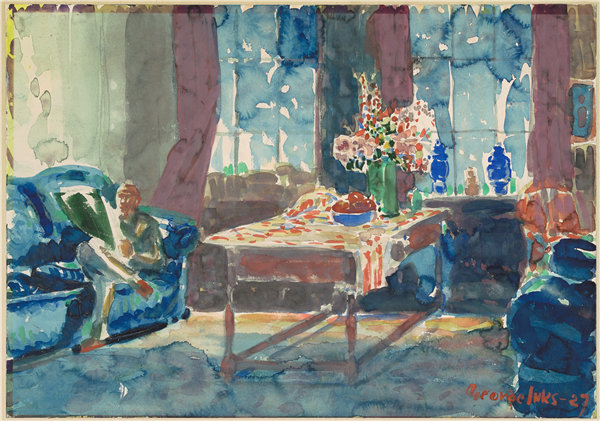 乔治·卢克斯（George Luks）-我纽约公寓的内部 1927年油画