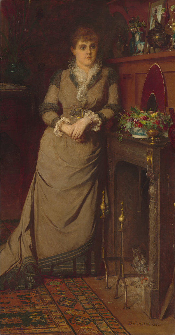 伊士曼·约翰逊（Eastman Johnson）-哈里特·哈伯德·艾尔（Harriet Hubbard Ayer） 1881年油画