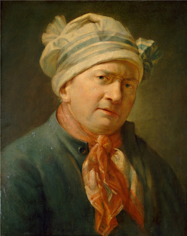 让·西蒙·查丁（Jean Siméon Chardin）-一个男人的肖像油画
