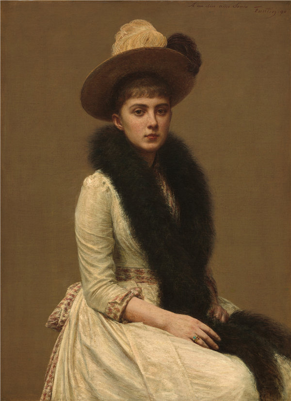 亨利·范汀·拉图尔（Henri Fantin-Latour）-索尼娅的肖像 1890年油画