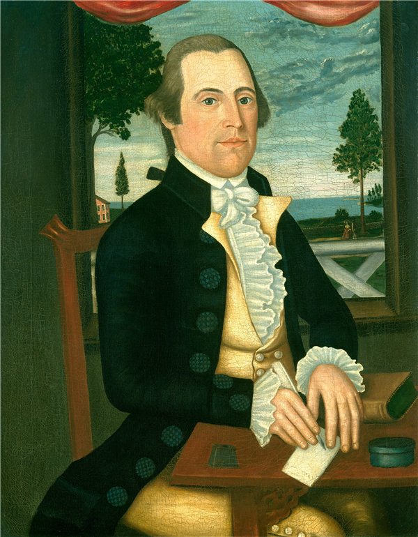 丹尼森·利姆纳（Denison Limner）以利沙上尉丹尼森 1790年油画