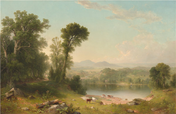 阿舍·布朗·杜兰德（Asher Brown Durand）-田园风光（2） 1861年油画