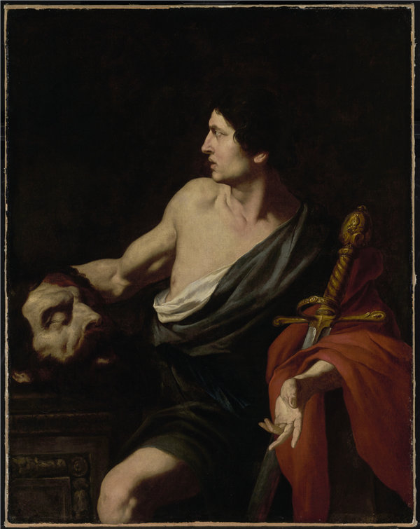 彼得·诺维利（Pietro Novelli）-大卫与巨人团长油画