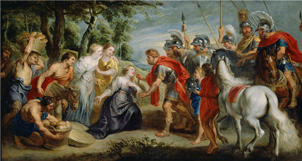 彼得·保罗·鲁本斯（Peter Paul Rubens）-大卫·阿比盖尔（David Meeting Abigail）油画