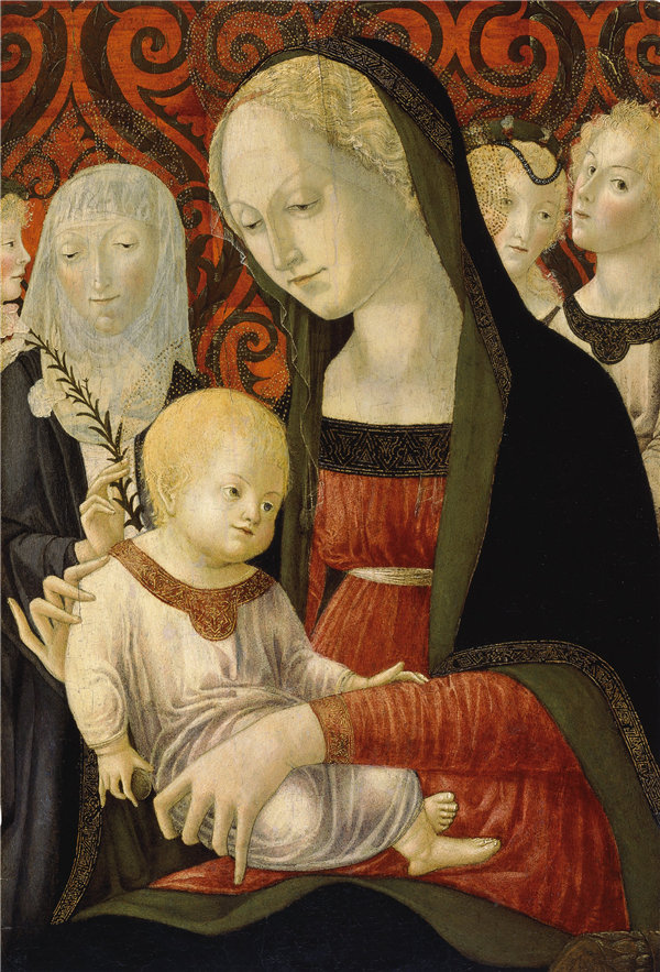 弗朗切斯科·迪·乔治·马蒂尼（Francesco di Giorgio Martini）-处女和儿童与锡耶纳和天使圣凯瑟琳 1490年作品