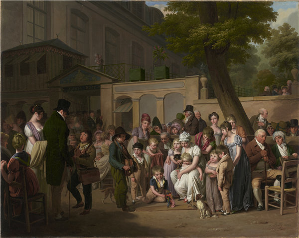 路易·莱奥波德·布利（Louis-LéopoldBoilly）-Jardin Turc的入口高清油画