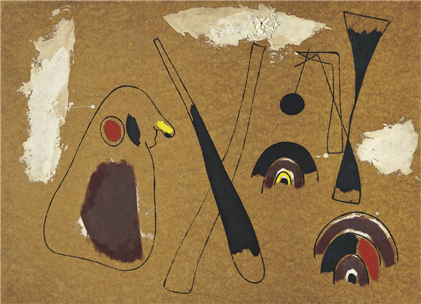 西班牙画家胡安·米罗(Joan Miró) -绘画 1936年高清作品下载