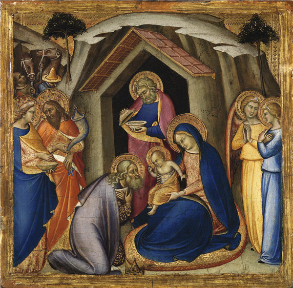 卢卡·迪·汤玛（Luca diTommè）-贤士的崇拜 1360年-1365年蛋彩画作品