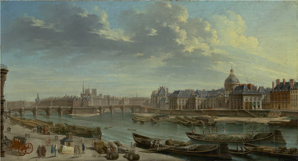 尚·巴蒂斯特·拉格内（Jean-Baptiste Raguenet）-巴黎圣母院（Ile de laCité）欣赏巴黎美景法国，1715年油画