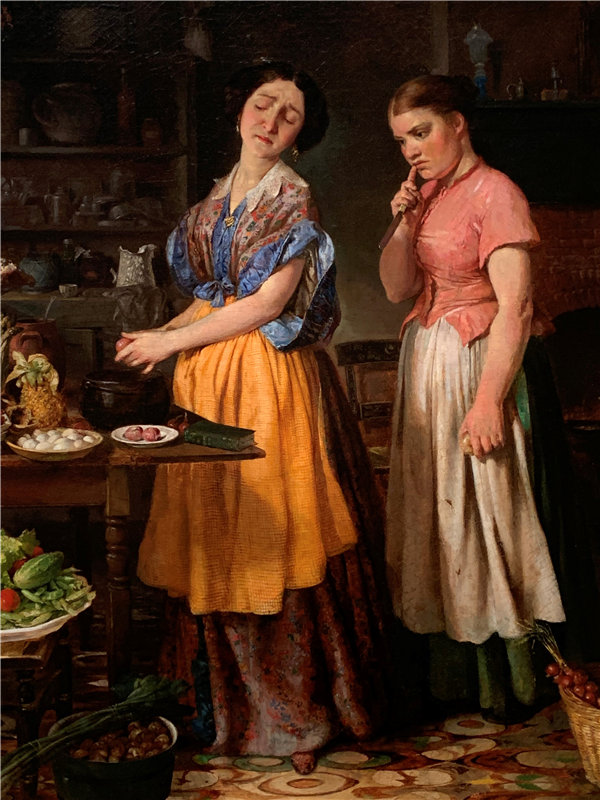莉莉·马丁·斯宾塞（Lilly Martin Spencer）-年轻的妻子：初炖 1854年油画