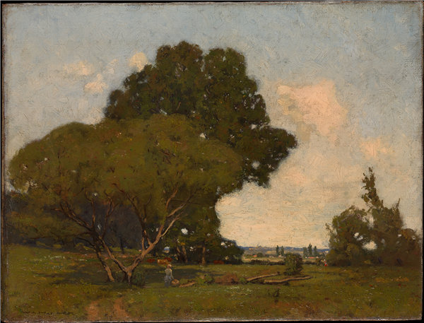 威廉·A·哈珀（ William A. Harper）-  树木，下午，法国 1805年油画
