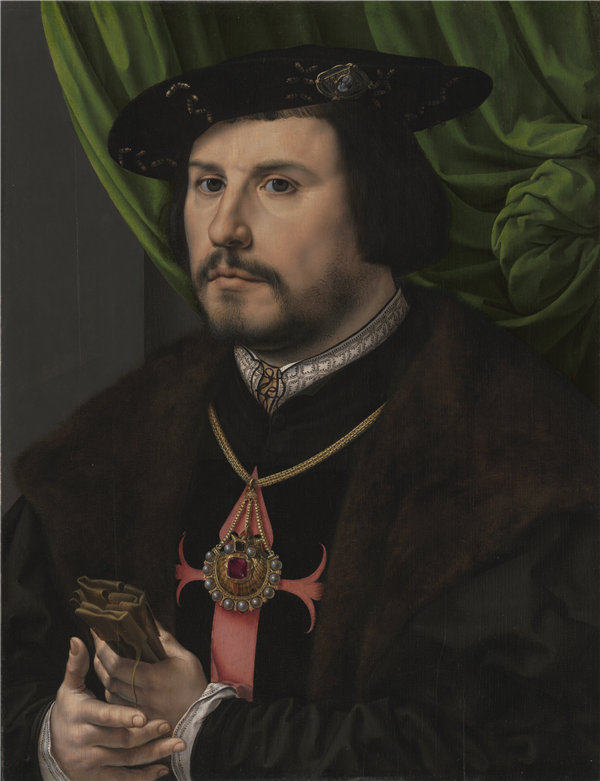 扬·高萨特（Jan Gossaert）（荷兰）-弗朗西斯科·德·洛斯·科沃斯和莫利纳的肖像油画