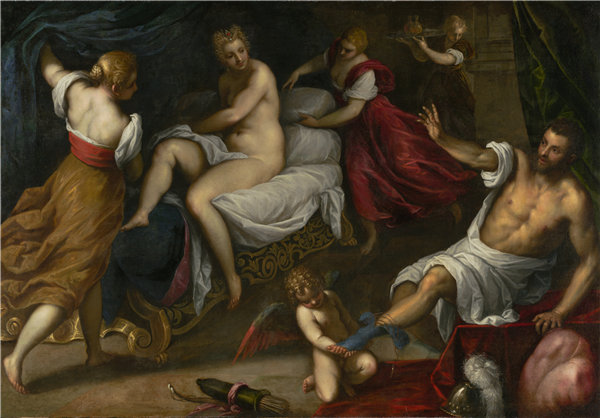 雅各布·帕尔玛·乔瓦恩（Jacopo Palma il Giovane）-金星和火星油画
