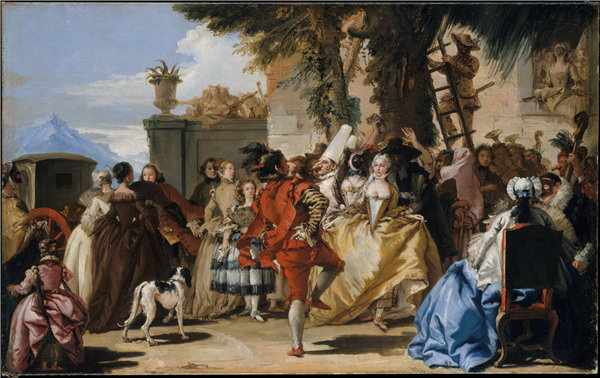 乔瓦尼·多梅尼科·蒂埃波洛（Giovanni Domenico Tiepolo）-乡村舞蹈 1755年油画作品