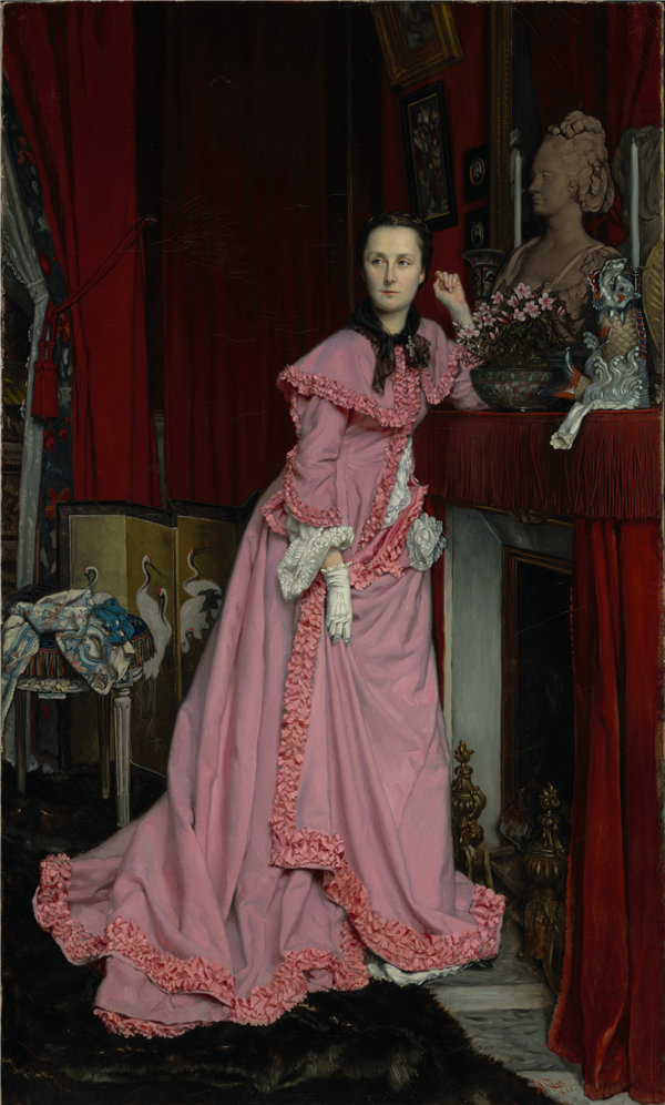 詹姆斯·天梭（James Tissot）-米拉蒙侯爵夫人肖像油画