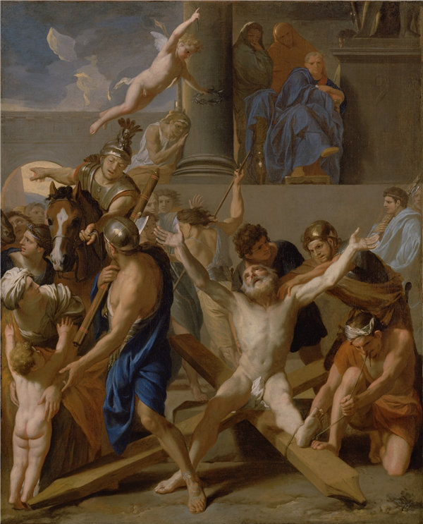 夏尔·勒·布伦（Charles Le Brun）-圣安德鲁难油画