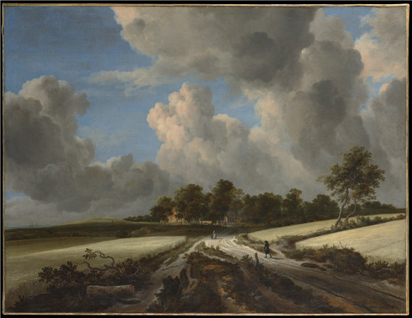 雅各布·范·鲁伊斯黛尔（Jacob van Ruisdael）–麦田油画