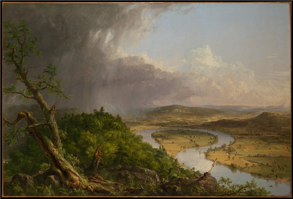 托马斯·科尔（Thomas Cole）- 雷暴过后，马萨诸塞州北安普敦的霍利奥克山景 1836年油画