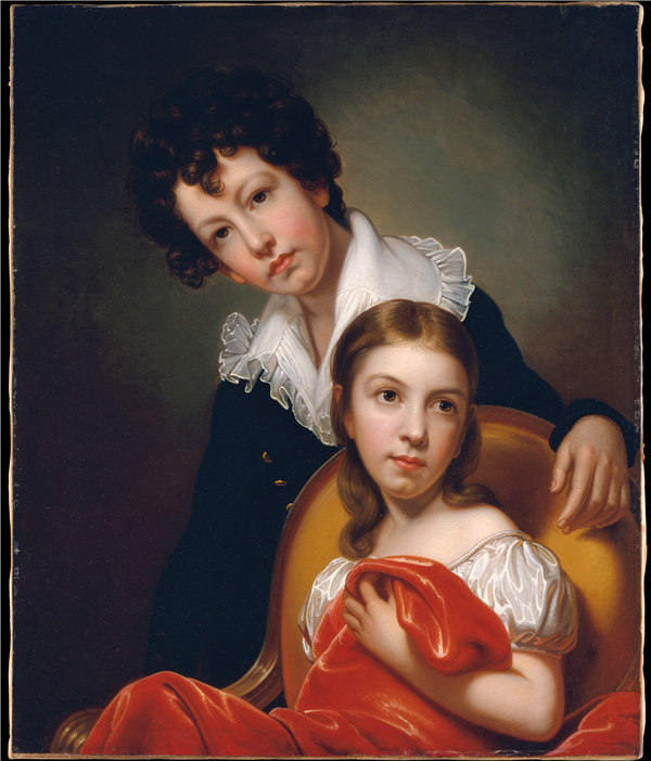 伦勃朗·皮亚（ Rembrandt Peale ）- 迈克尔·安吉洛和艾玛·克拉拉·皮尔 1826年作品