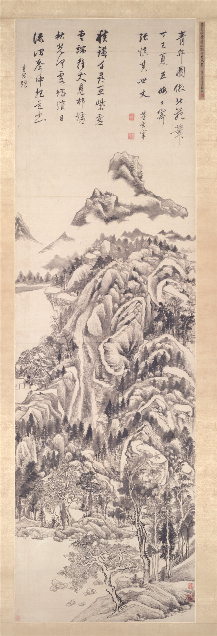 中国明朝董其昌-《青弁图》1617年作品