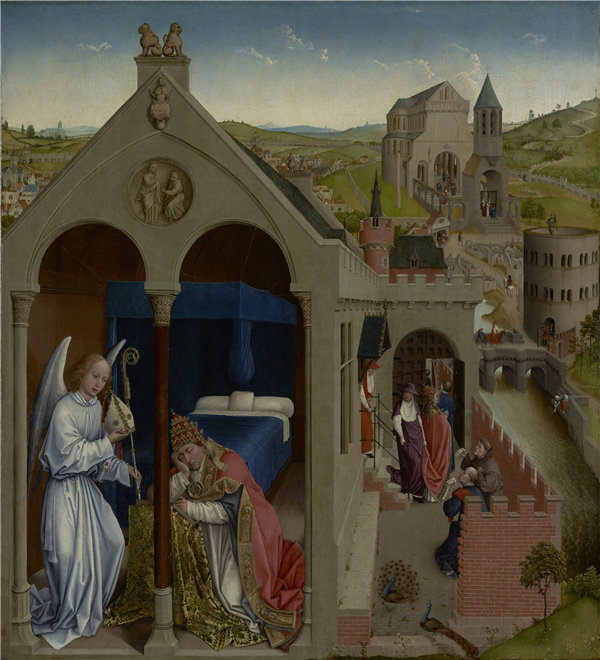 罗吉尔·范·德·韦登（Rogier van der Weyden）讲习班-塞尔吉乌斯教皇的梦想，荷兰，1430年代后期油画