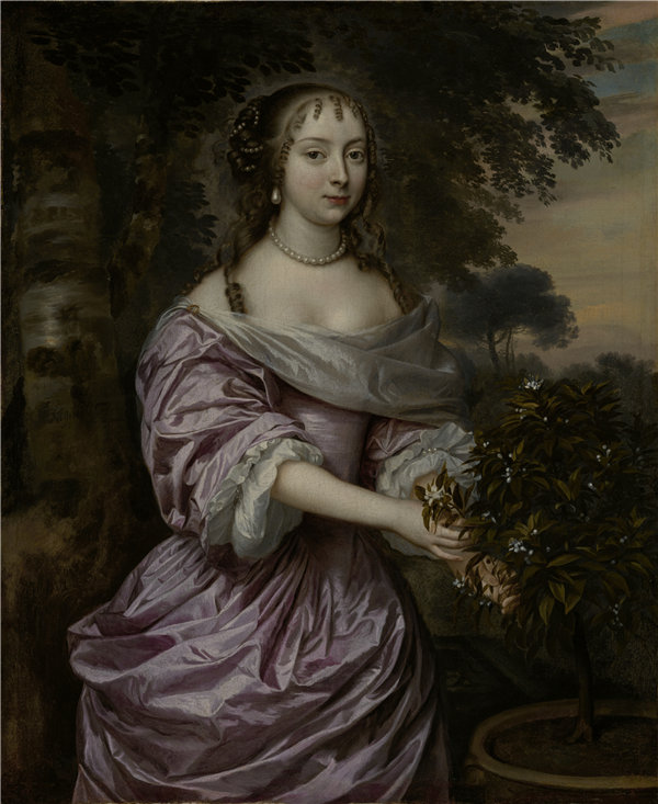 约翰内斯（Jan Mytens）-女人的画像，荷兰，1660年油画