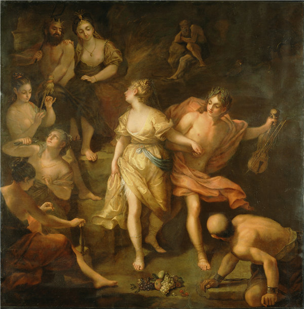 尚·劳克斯（Jean Raoux）-奥菲斯与欧拉迪斯，法 约1709年油画