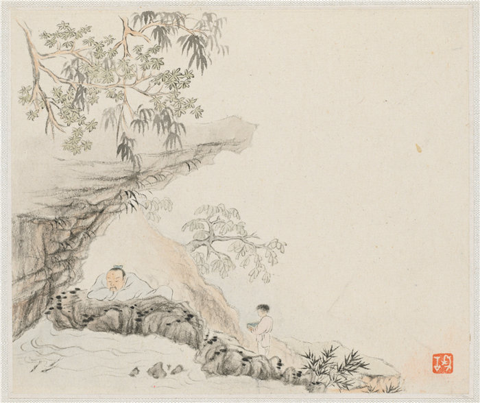 中国清朝画家华岩-《山水画专辑》5 高清国画作品