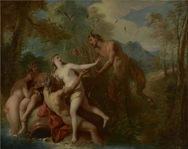 尚·弗朗索瓦·德·特洛伊（Jean-Françoisde Troy）-潘与西瑞克斯，法 1722年油画