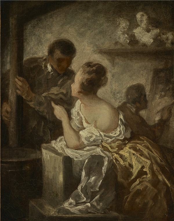 奥诺雷·杜米埃(Honoré Daumier)-工作室 约1870年 法国油画