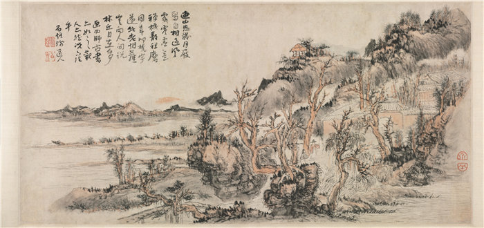 中国清朝髠残-《春景图》 1666年
