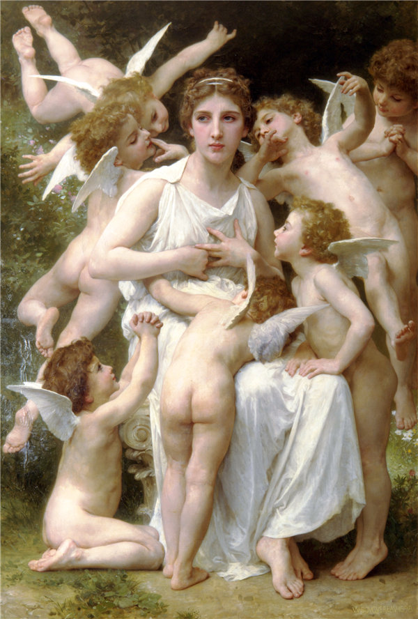 法国画家威廉·阿道夫·布格罗(William Adolphe Bouguereau)-攻击油画