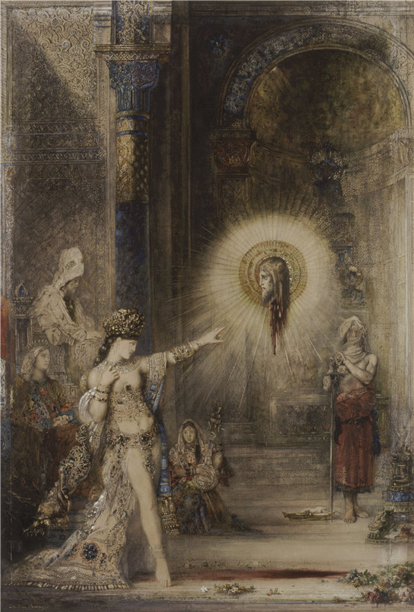 法国画家古斯塔夫·莫罗（Gustave Moreau)-The Apparition油画高清下载