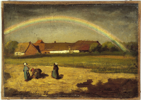 法国画家朱尔斯·布雷顿（Jules Breton）-彩虹油画高清下载