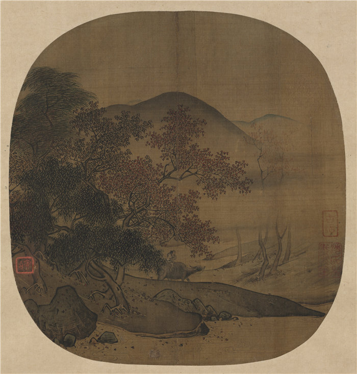 中国宋朝画家阎次平-《秋季景观》高清作品