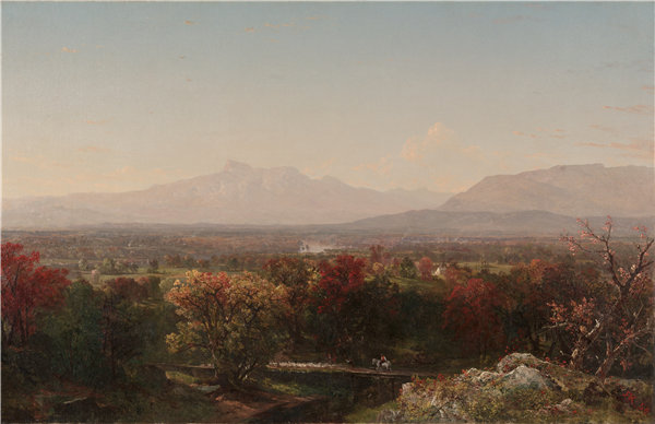 1854年，怀特山脉的十月一日 约翰·弗雷德里克·肯塞特（John Frederick Kensett）作品