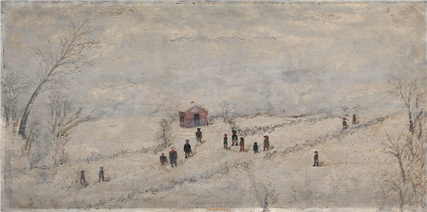 弗兰克·E·凯斯（Frank E. Case)-雪景，1932 年油画高清下载
