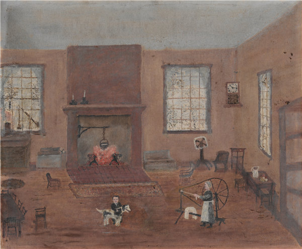 弗兰克·E·凯斯（Frank E. Case)-在厨房里，1932 年油画