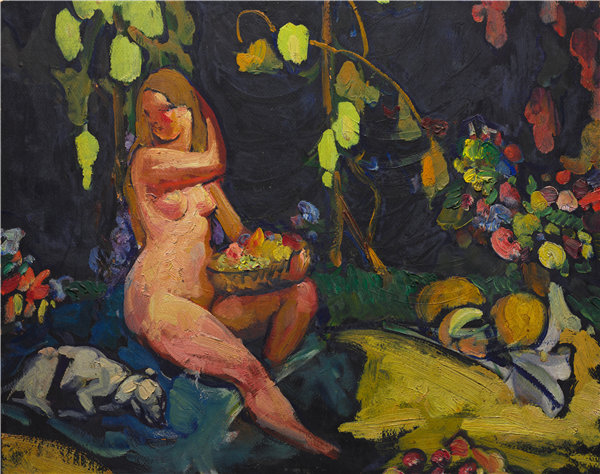 亨利·凯勒（Henry Keller）-裸体 1915年高清油画下载