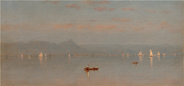 桑福德·罗宾逊·吉福德（Sanford Robinson Gifford）-哈弗斯特劳湾，1868年油画