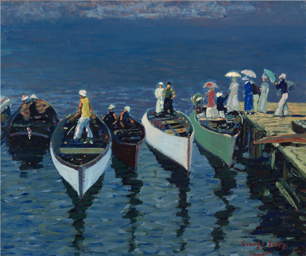 乔治·本杰明·卢克斯（George Benjamin Luks）-哈德逊河上的假期，1912年油画